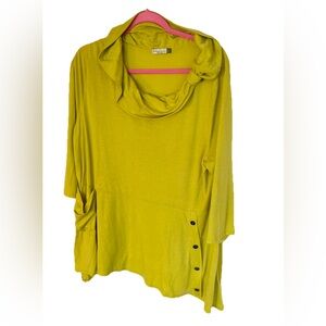 Chalet et Ceci Lime Cowl Neck Top